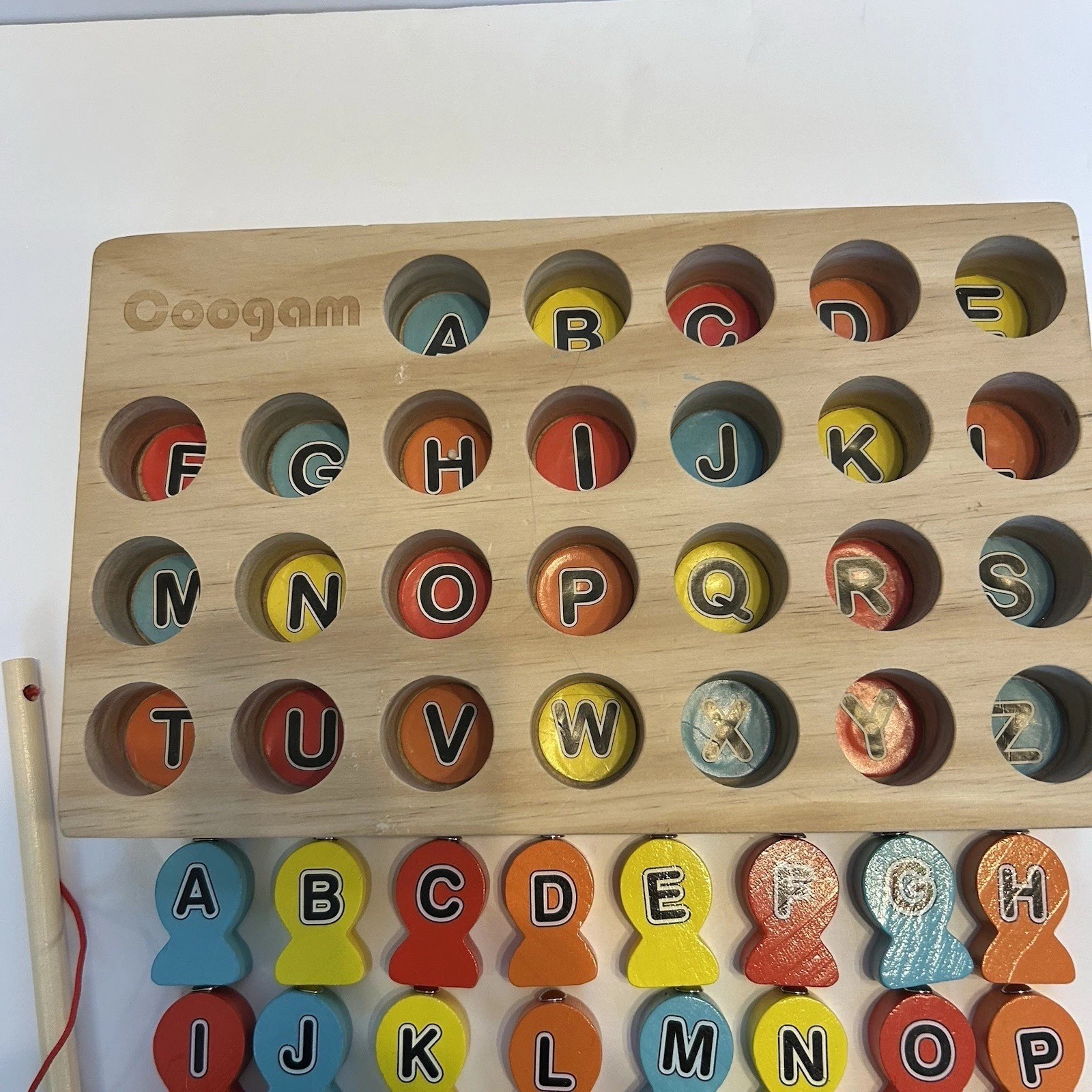 Coogan Wooden Magnetic ABC Fishing Game