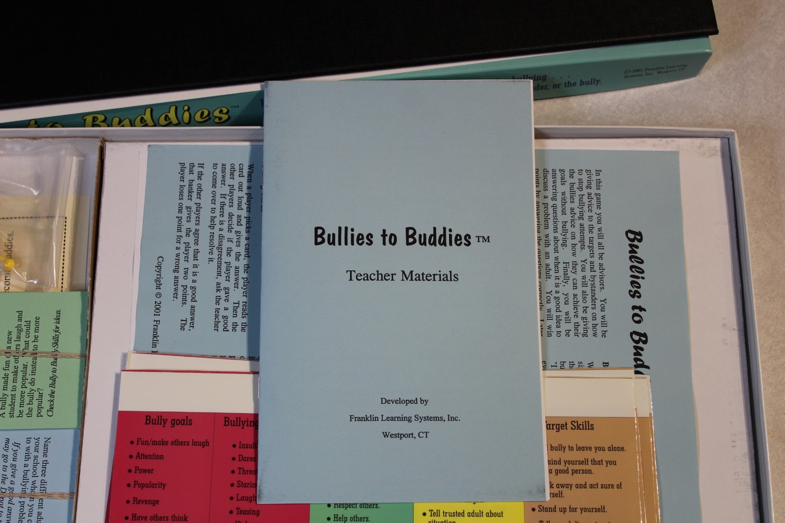 Homeschool Franklin Learning System Bullies to Buddies Interactive Board Game