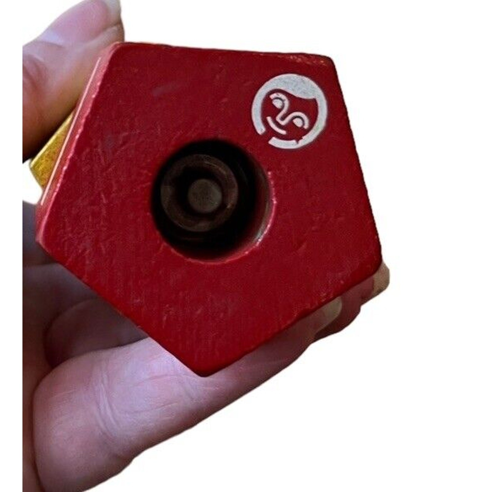 1970’s Wooden Twist Puzzle Toy Spell Words 3 Letters Reading Primary Colors