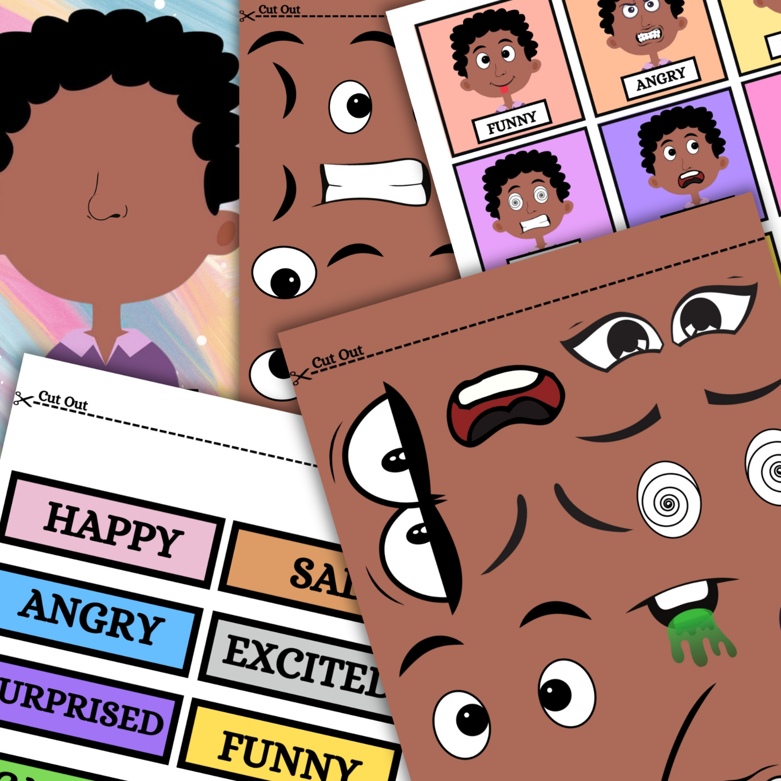 Printable Emotions & Feelings Matching Activity | Digital Download