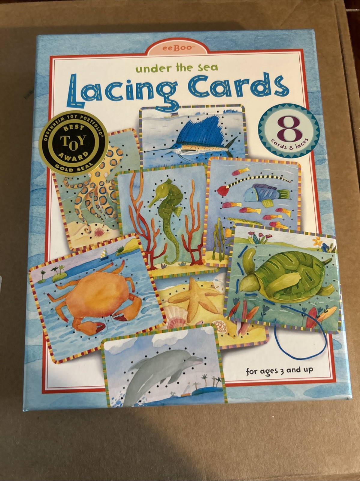 eeBoo Under The Sea Lacing Cards New But Not Sealed Best Toy Award