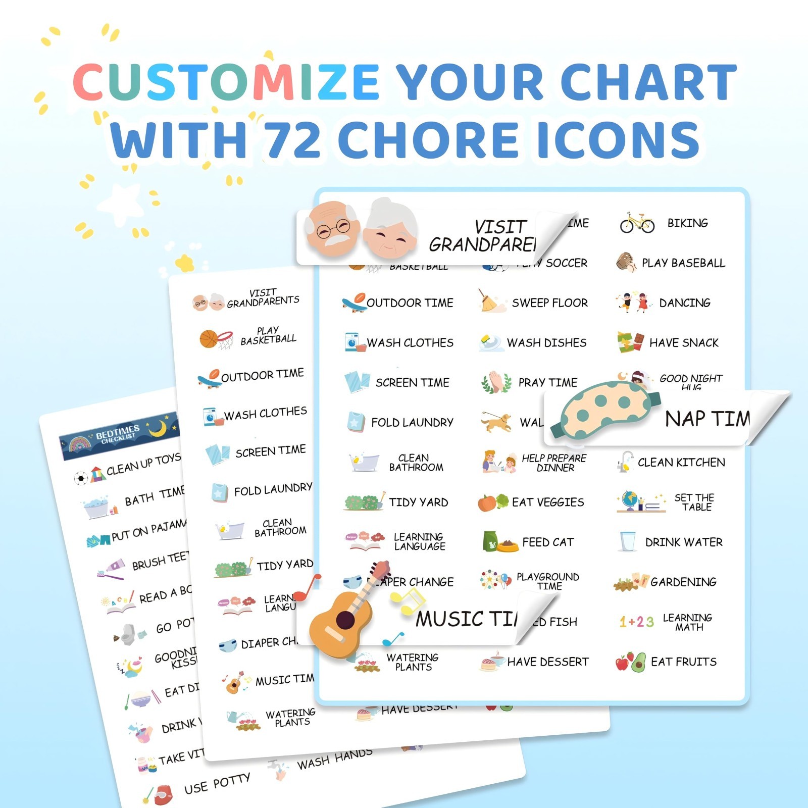 3-in-1 Kids Routine Chart – Magnetic Chore & Visual Schedule Board for Toddlers