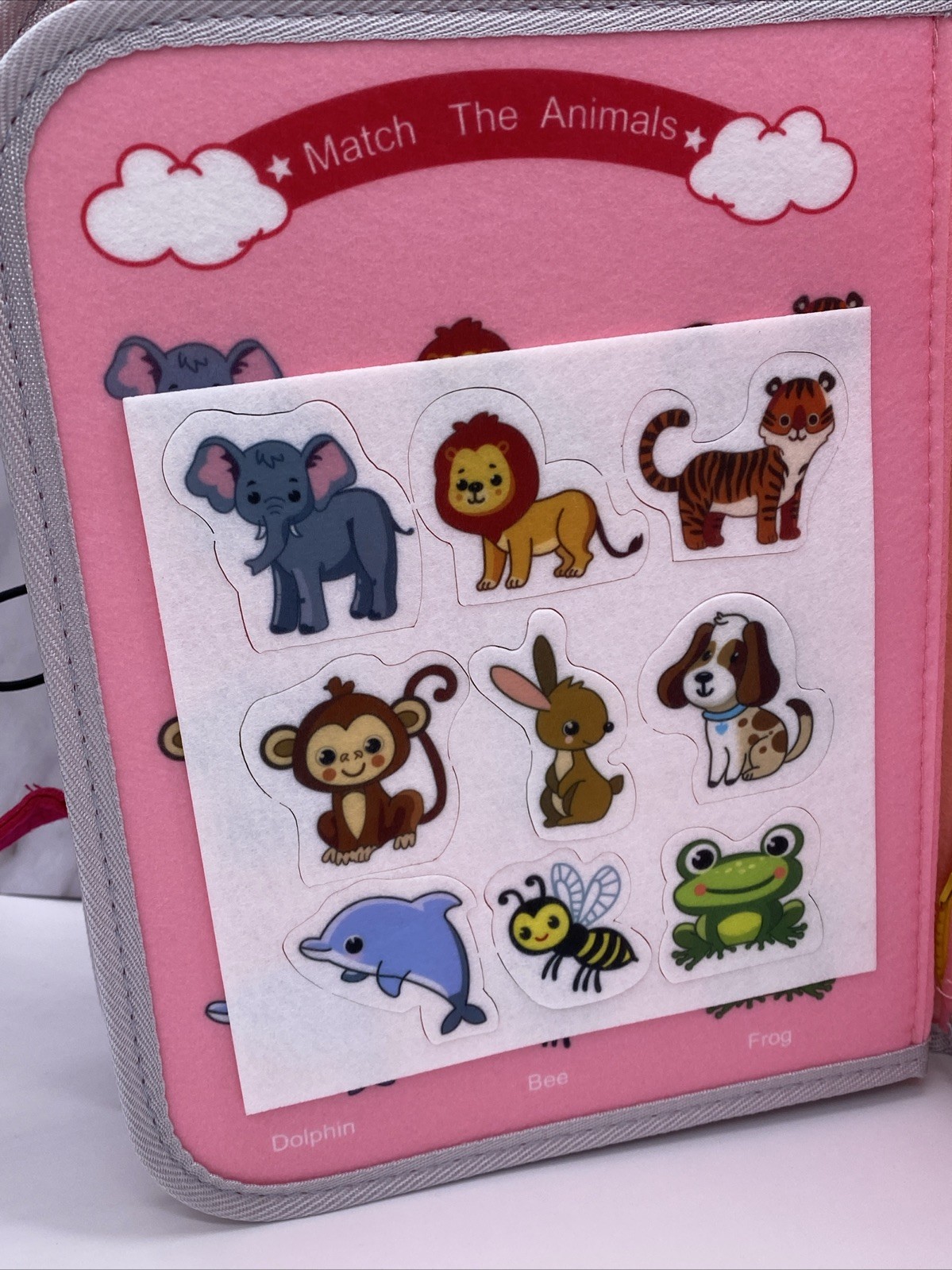 Childrens Busy Board Travel Activity Educational Learning Book Toy Pink Unicorn