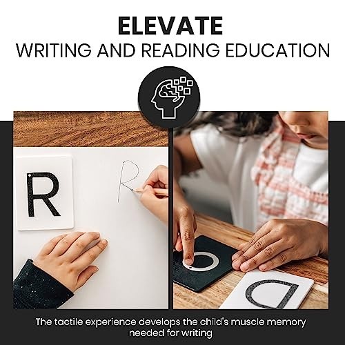 Montessori Sandpaper Letters Set – Tactile Lowercase Alphabet Cards for Sensory