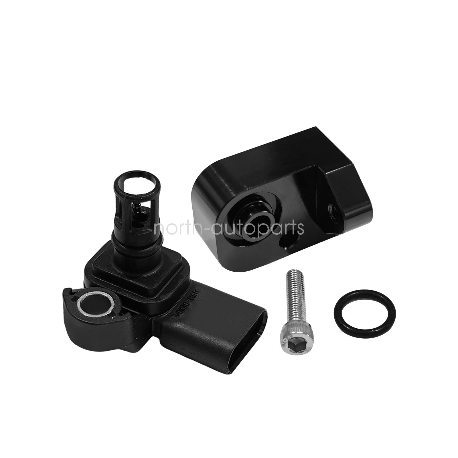 Intake Air Pressure and Temperature Sensor + Black Spacer Kit Fit for Chevrolet