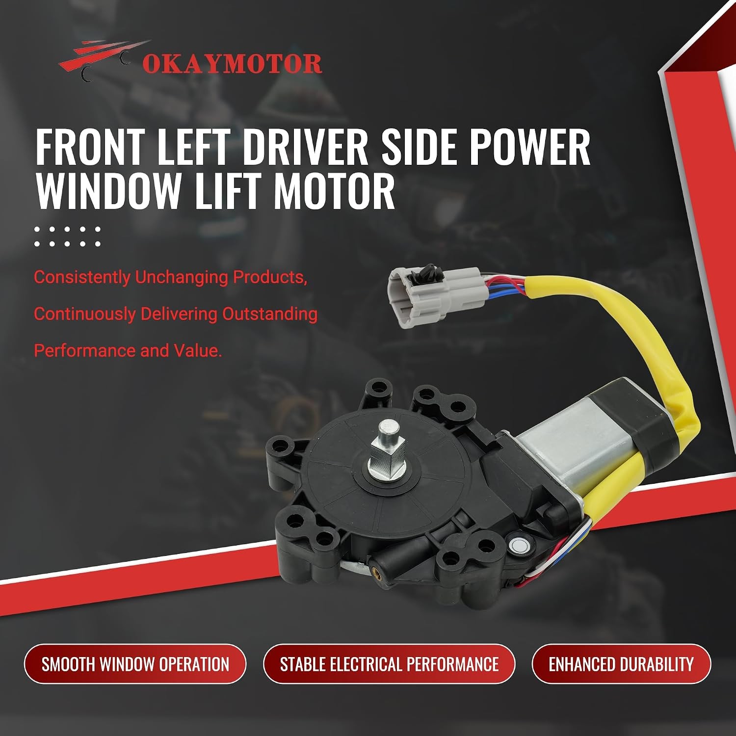 80731-ZE00A Front Left Driver Side Power Window Lift Motor for 2005-2015 Nissan