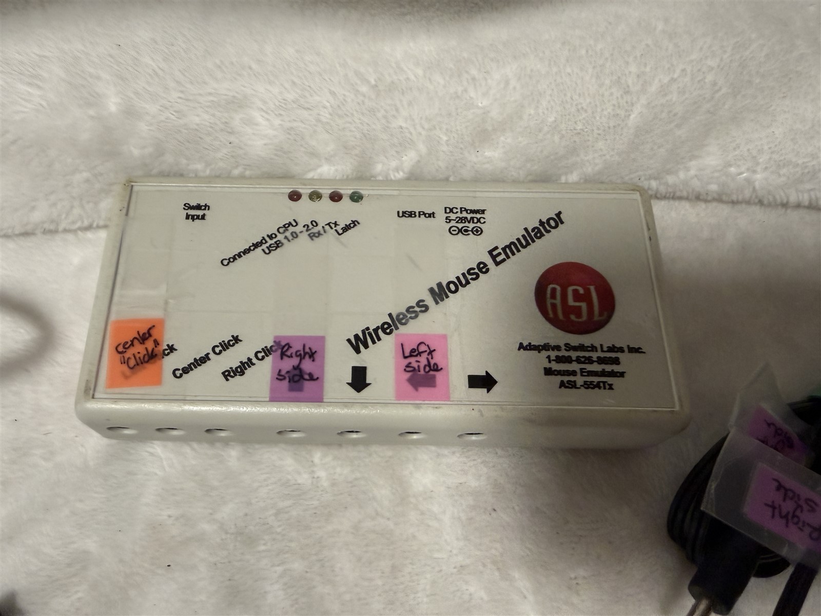 ASL WIRELESS MOUSE EMULATOR & USB PORT ASL 554 AND 3x JELLY BEAN SWITCH