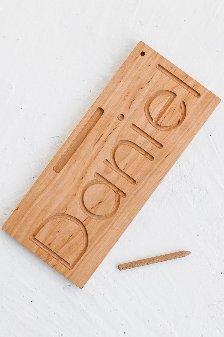 Tracing Name Board Custom Learning Toys Toddler Kindergarten Preschool wooden