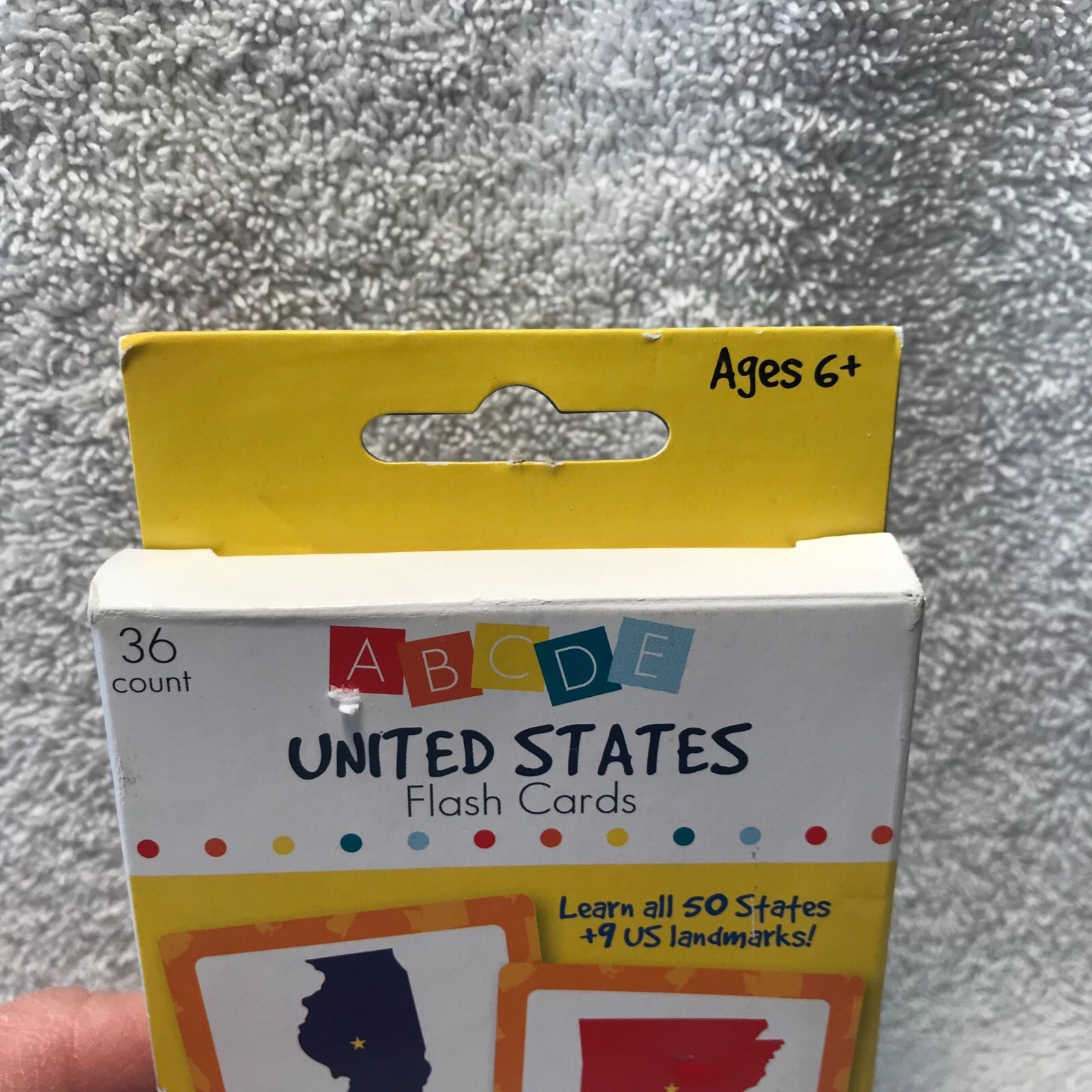 ABC United States Flash Cards 36 Count Ages 6+ Learn States & Landmarks
