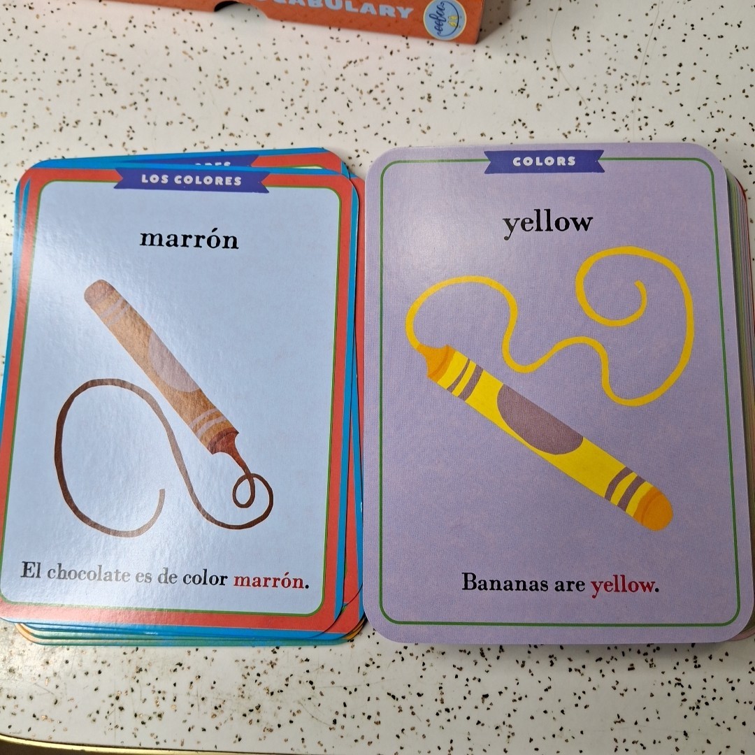 Spanish Flash cards For Learning Spanish/English eeBoo 56 Cards