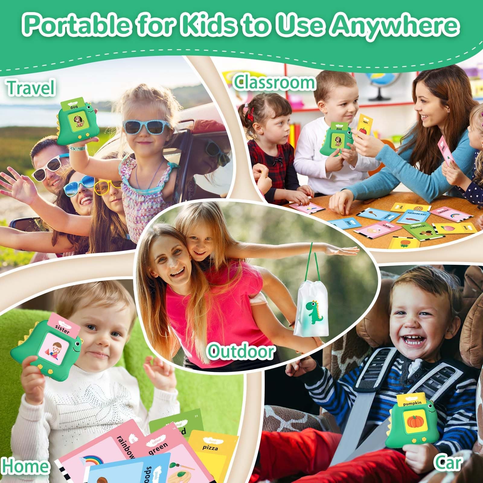 Toddler Toys Talking Flash Cards with 510 Sight Words, Montessori Learning To…