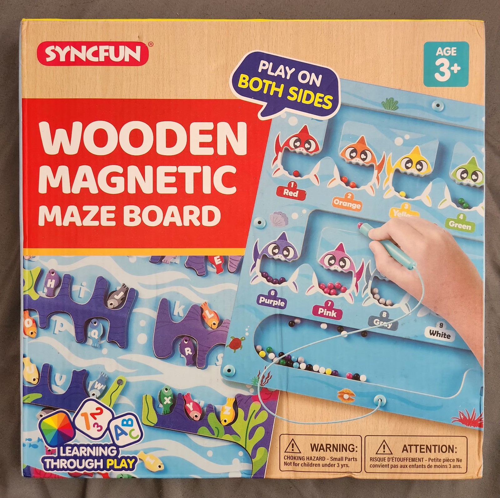 NEW WOODEN MAGNETIC MAZE BOARD Toys 3+ years SYNCFUN Learning Letter Color