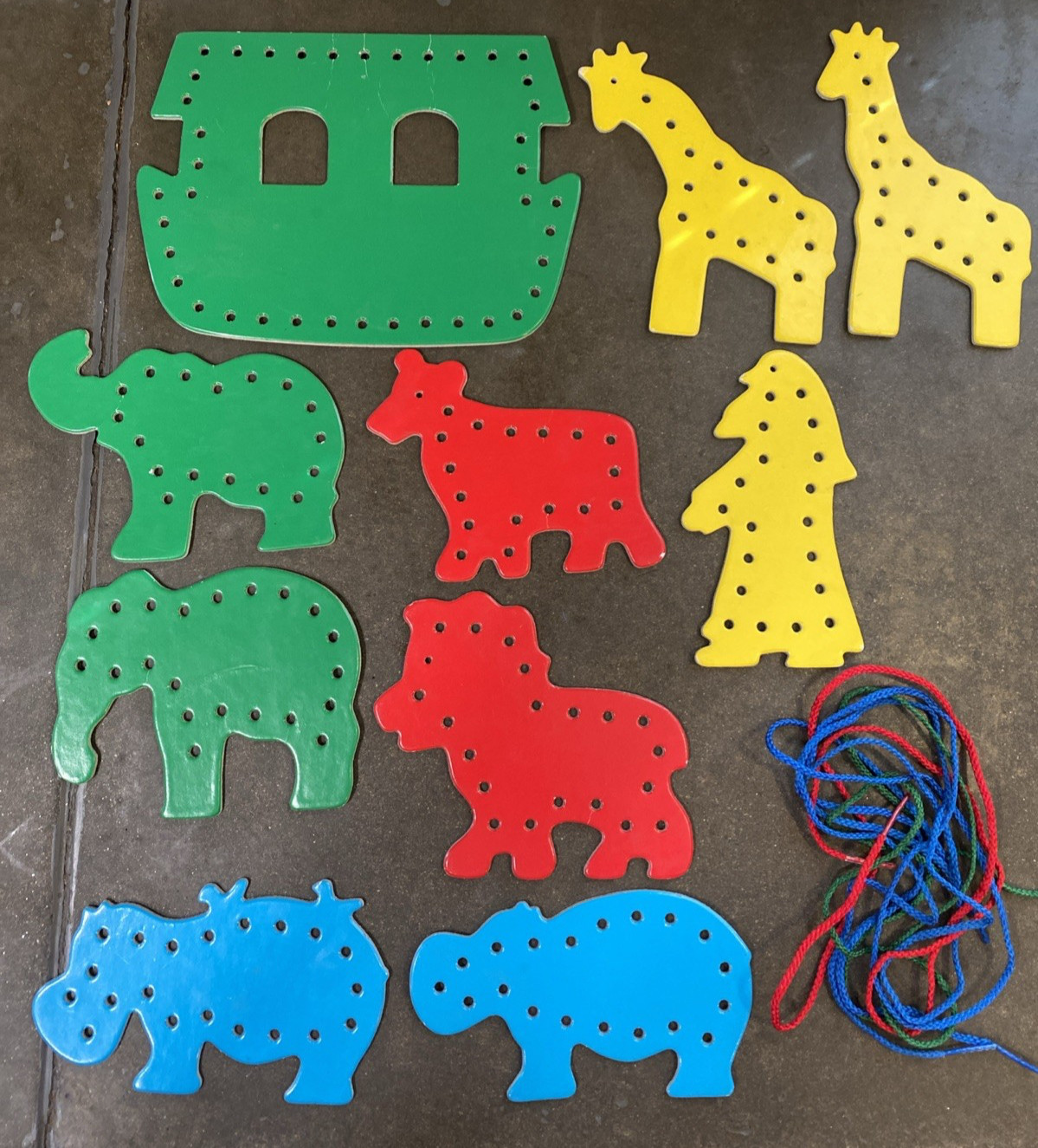 Kids Lace Up/Practice Sewing Noah’s Ark and Animal Cards