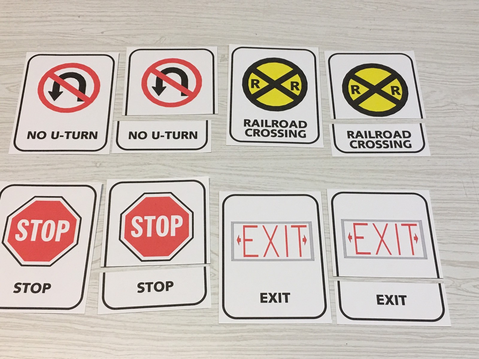 Signs & Symbols – Cards for Learning Center – Three Part Card set – Montessori