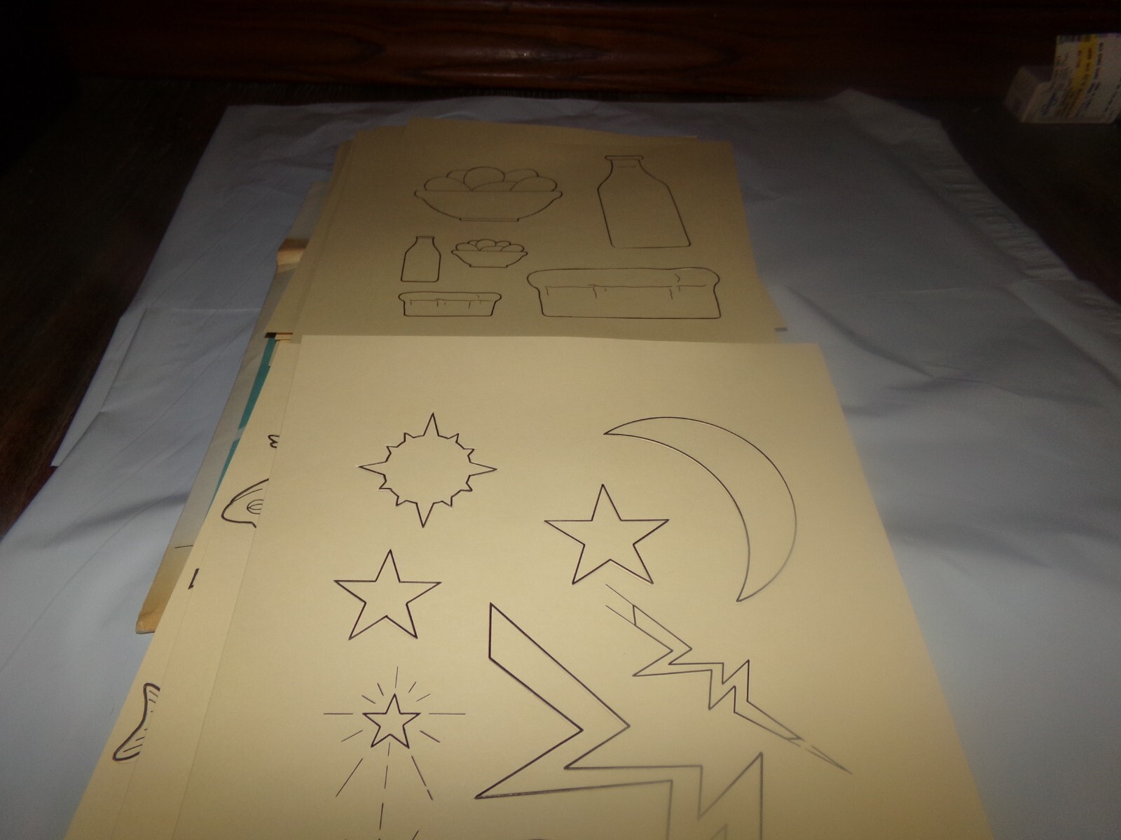 Vintage lot 111 Bible Stencil Set Manger Wise men Animals Shepard Camels Stars