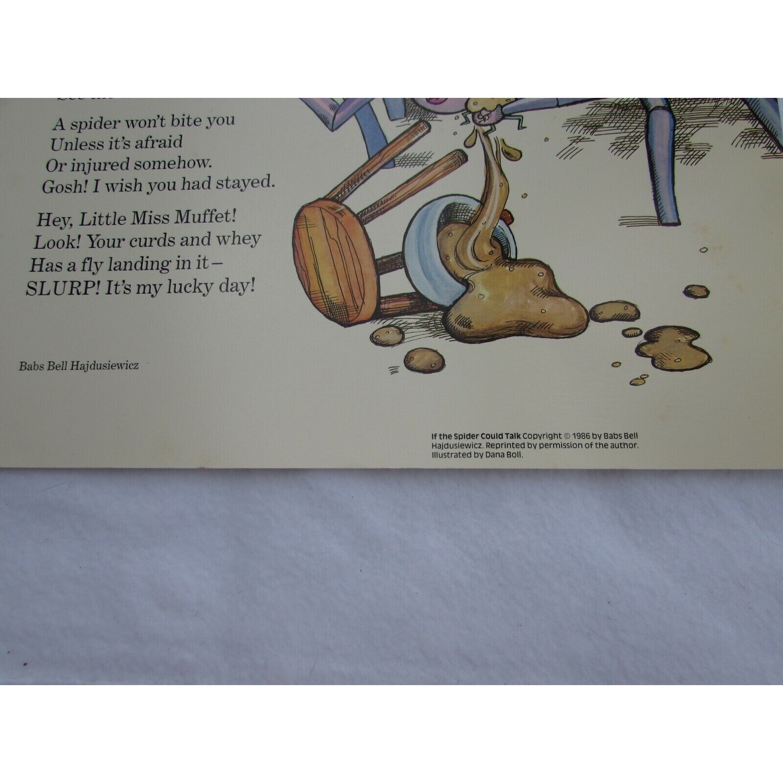 Spider Could Talk Grade School Poster Babs Bell Hajdusiewicz 30250 Poetry VNTG