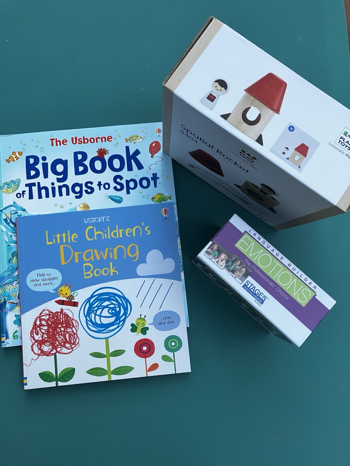 Timberdoodle Preschool:Pre-K Plan Toys; Usborne Things To Spot; Emotion Cards