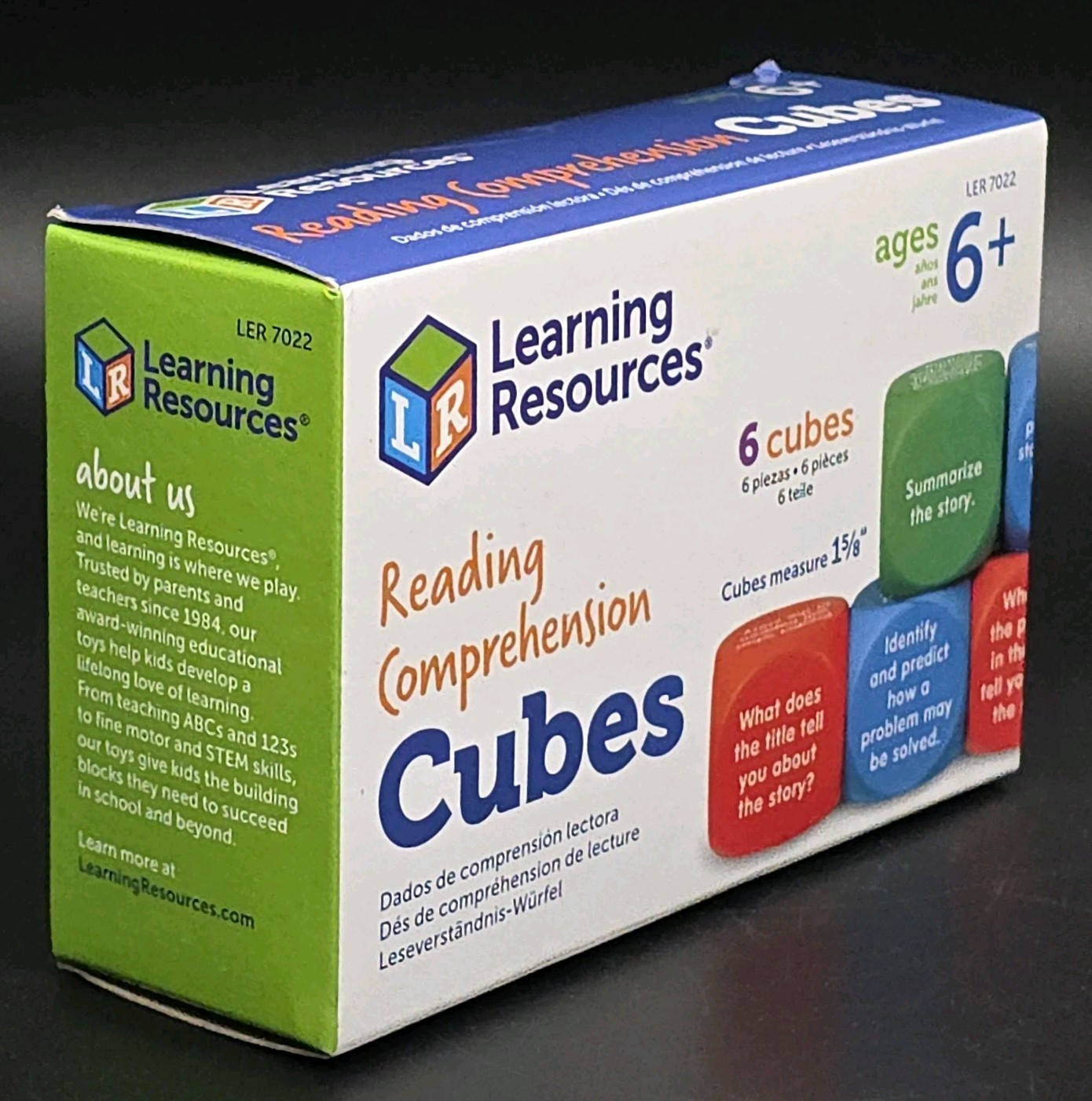 Learning Resources Reading Comprehension Cubes, 6/Set (LER7022) Ages 6+