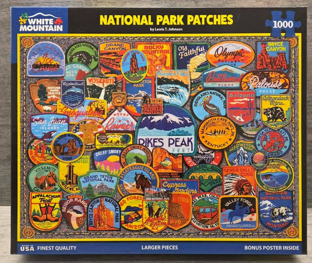 2x White Mountain US National Park Patches & Badges Jigsaw Puzzle Lot – NEW