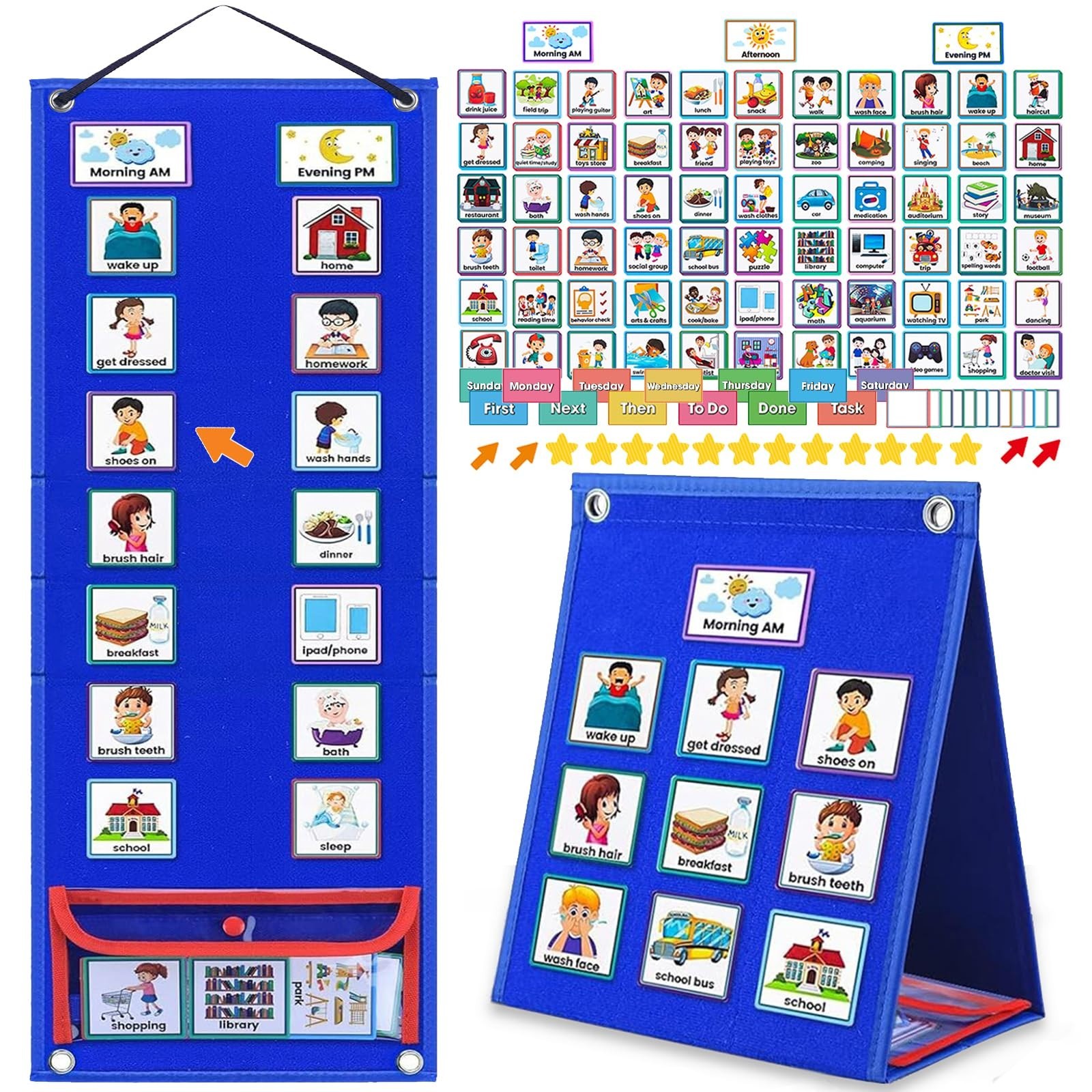 Visual Schedule Chart for Kids with Autism | Daily Routine Planner & Chore Board
