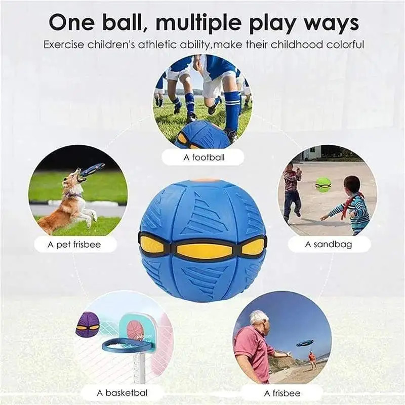 Flying Saucer Ball Toy Magic Deformation Disc Outdoor Kids Parent Game