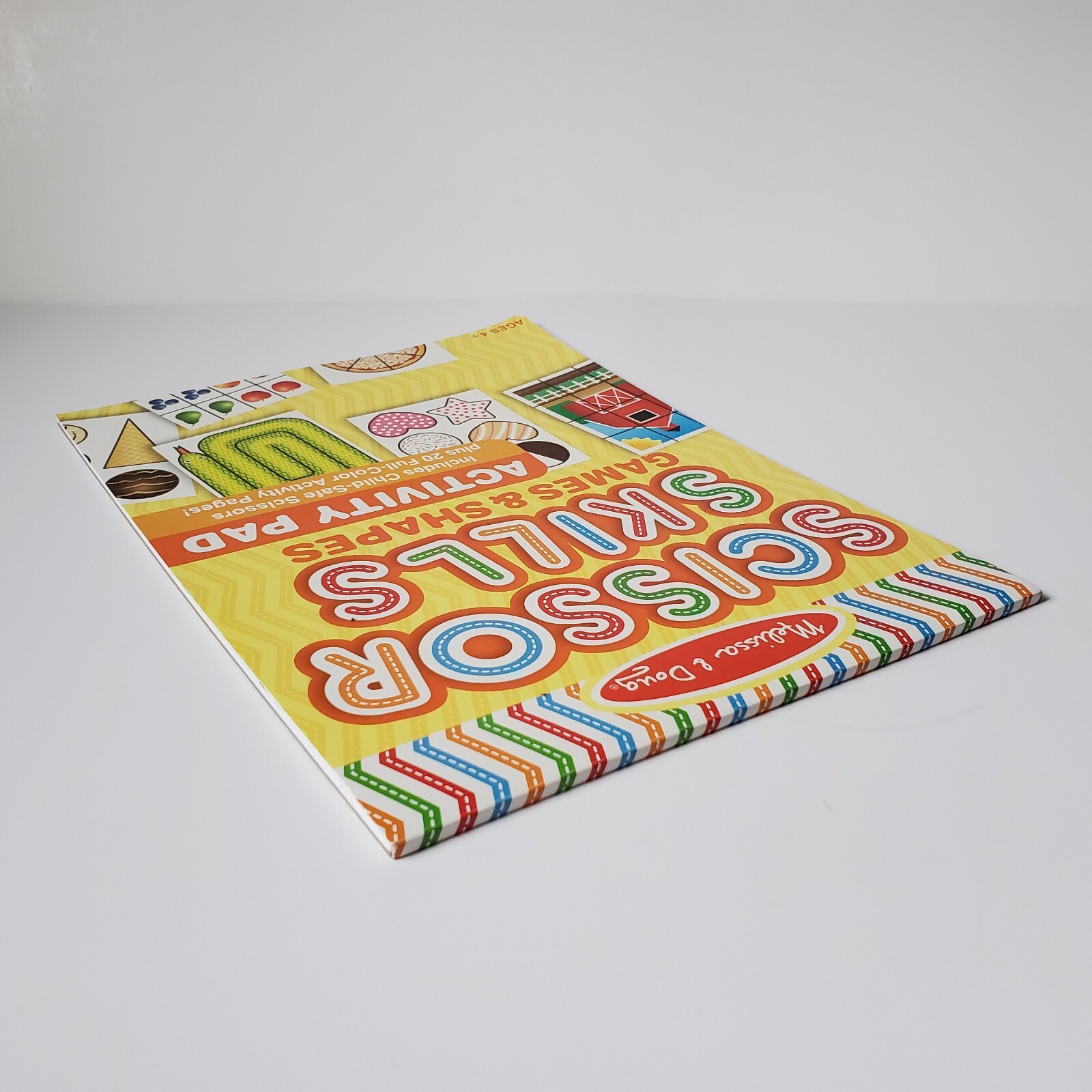 Melissa & Doug Scissor Skills Games & Shapes Activity Pad & *Fiskars Scissors 4+