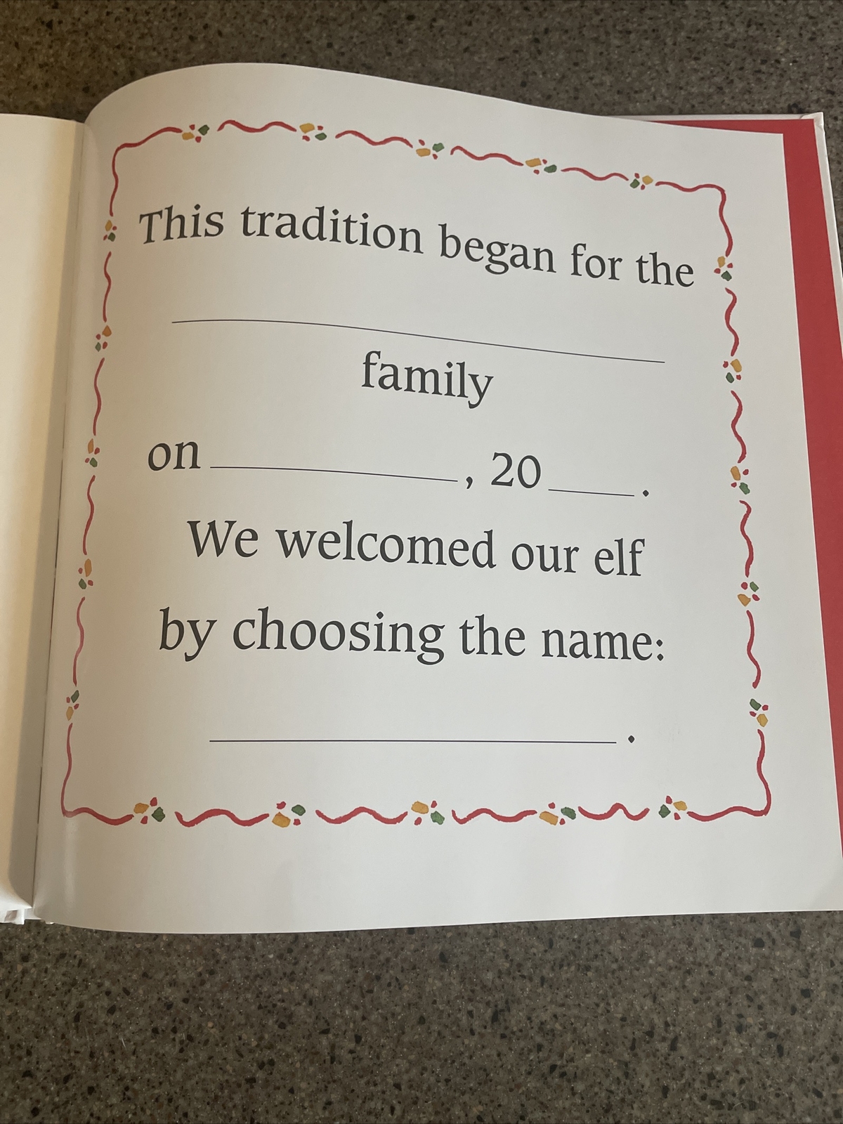 Variety BOOK ONLY Elf On The Shelf A Christmas Tradition Hardcover Book GIRL