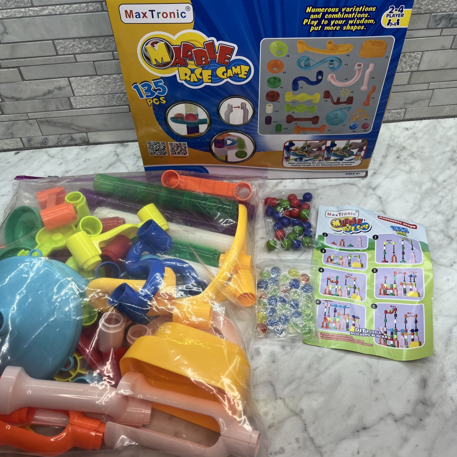 Marble Race Game 135 Pieces STEM Toy Ages 3+ Model 8104 ifollower Creative Fun!