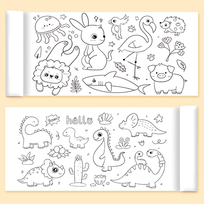 3-Meter Graffiti Scroll Children’s Drawing Roll DIY Kid Painting Educational Toy