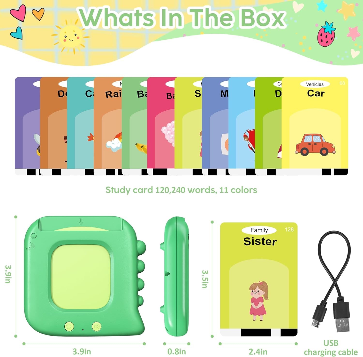 Talking Flash Cards,Kids Toddler Flash Cards with 240 Sight Words,Montessori Toy