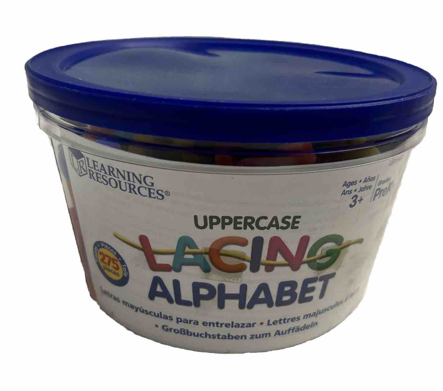Learning Resources Uppercase Lacing Alphabet – 275 Pieces, Ages 3+, Preschool Y5