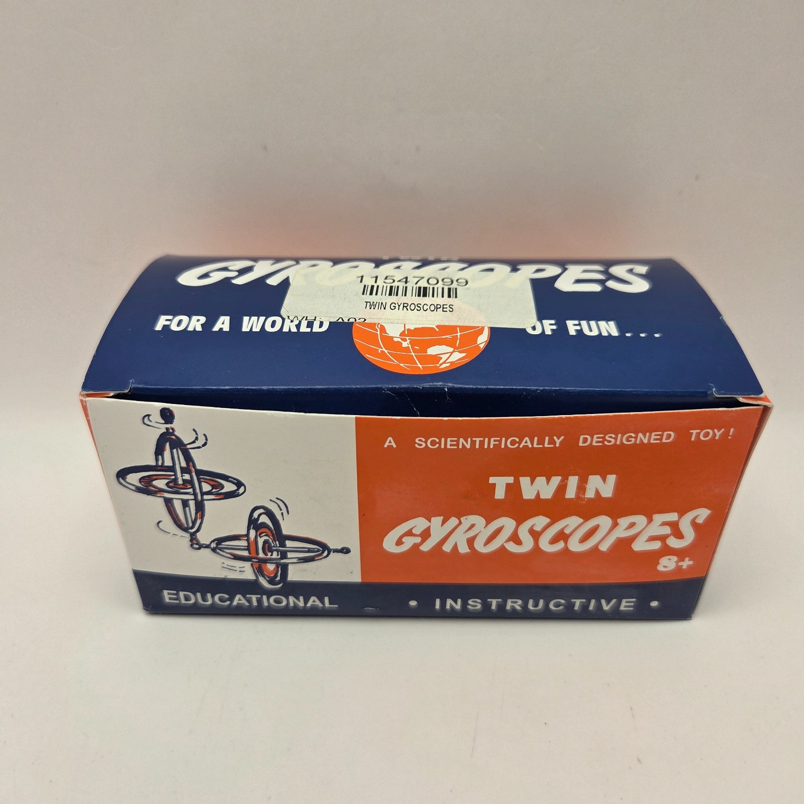 NEW Set of 2 Classic Vintage Twin Gyroscope Toys Tedco Original w/ Instructions