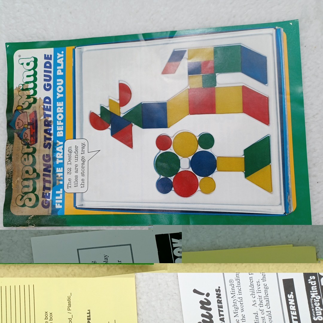 Super Mind Basic Edition Design Shapes Activity Puzzle Cards STEM Incomplete
