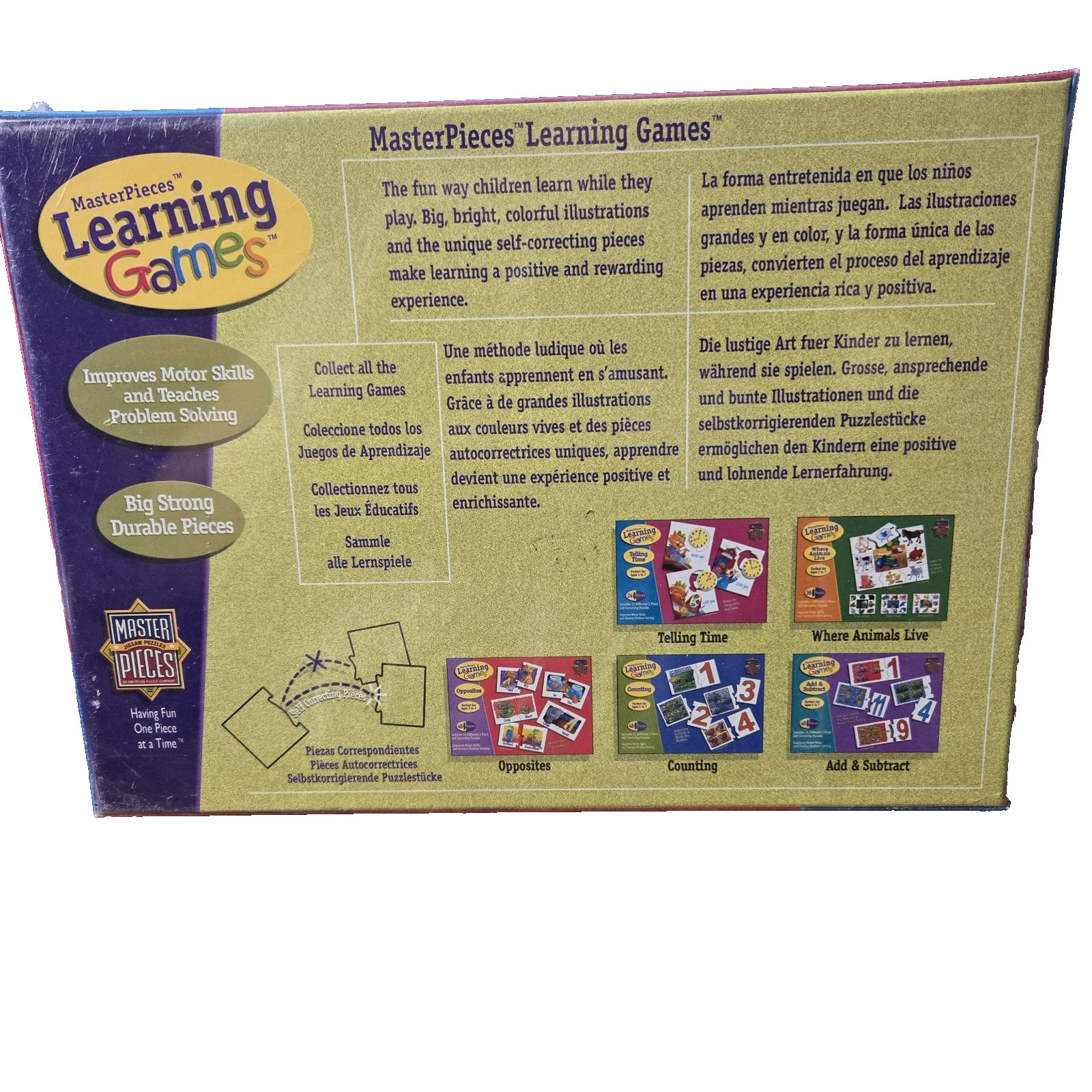 Masterpieces Learning Games Telling Time Educational Brand New Sealed