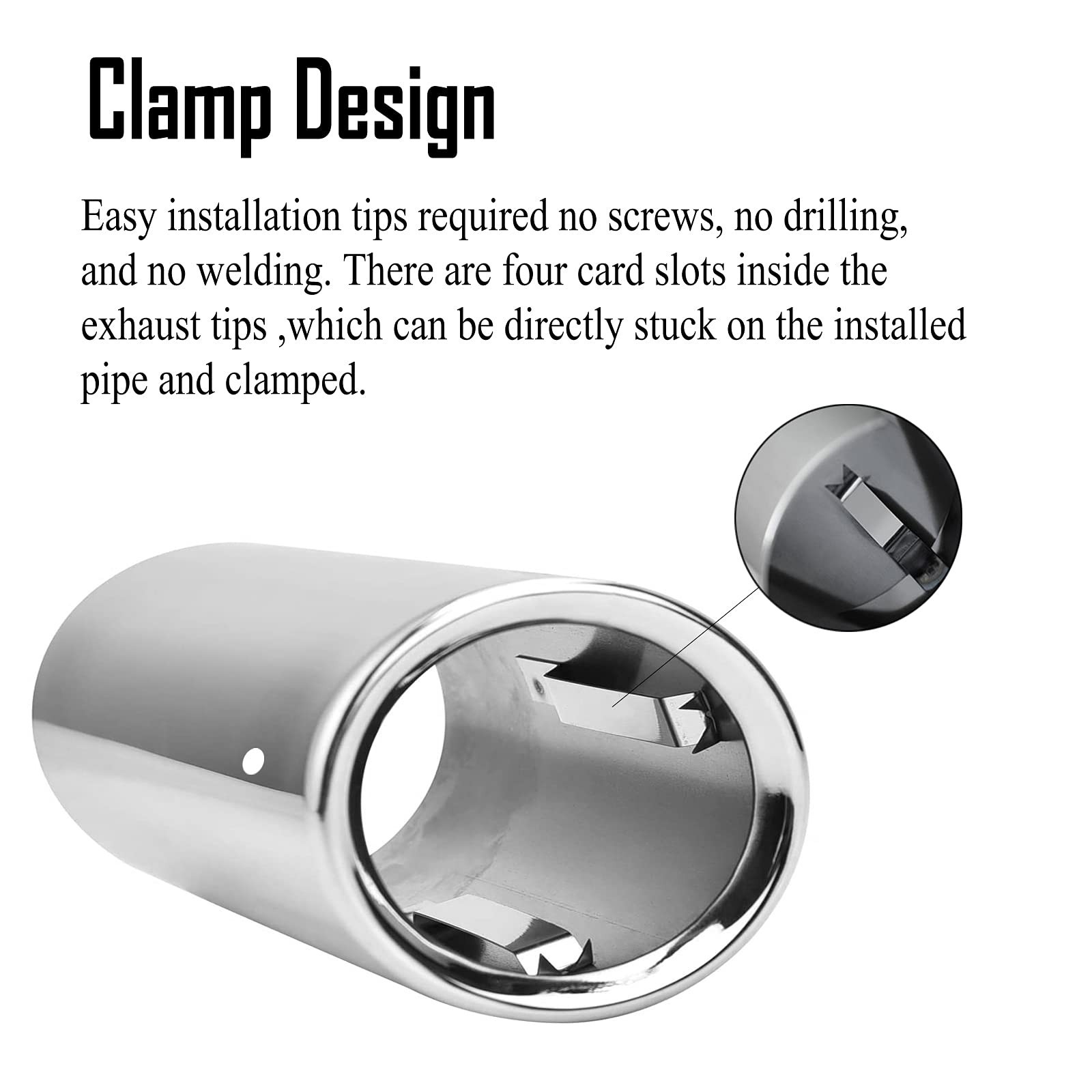 Dsycar Exhaust Tips Pair Compatible with VW Volkswagen JETTA 2009-2018/ SAGIT…