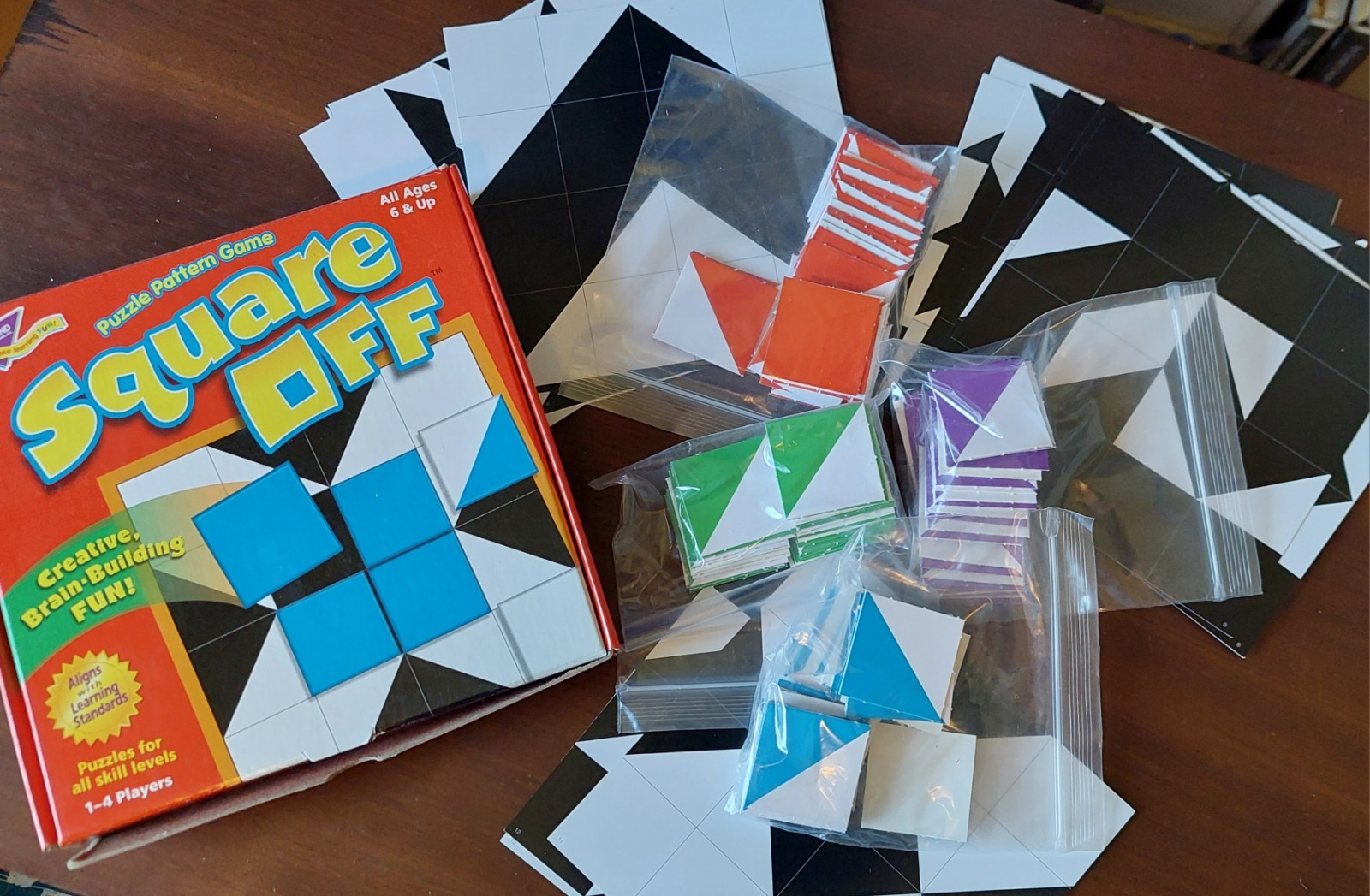 Square Off Puzzle Pattern Game Educational Creative Thinking Memory Skills 6+