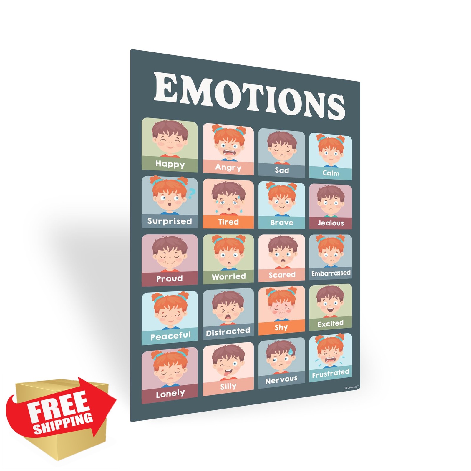 Decorably 20 Boho Learning Posters Toddlers 3-5 11×17