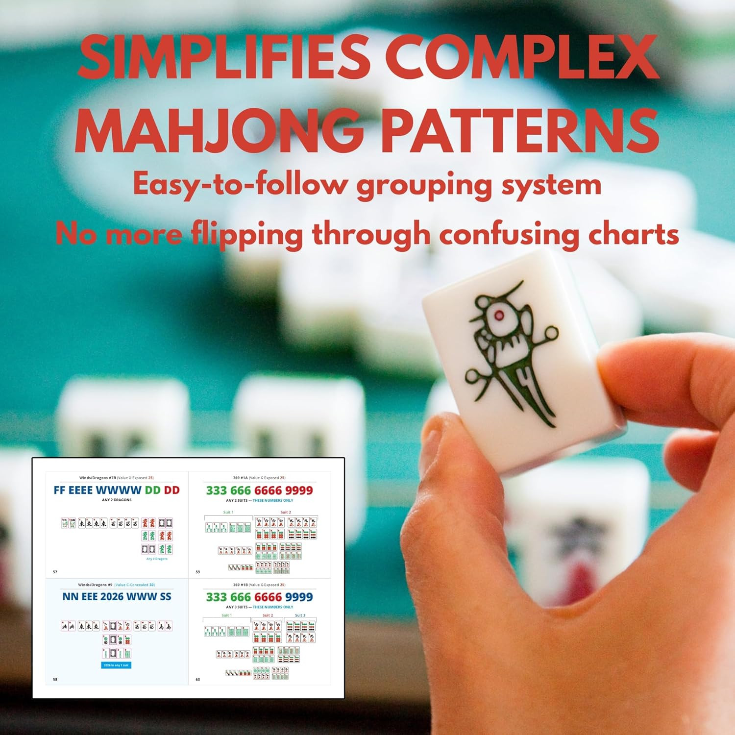 2026 American Mahjong Learning Reference, Complete 72 Hands Guide, Quick Learnin