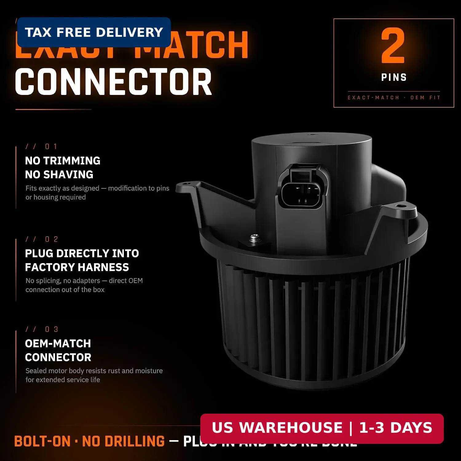 Front AC Heater Blower Motor Fit for Nissan Titan 2004-2015 V8 5.6L, Armada 2005