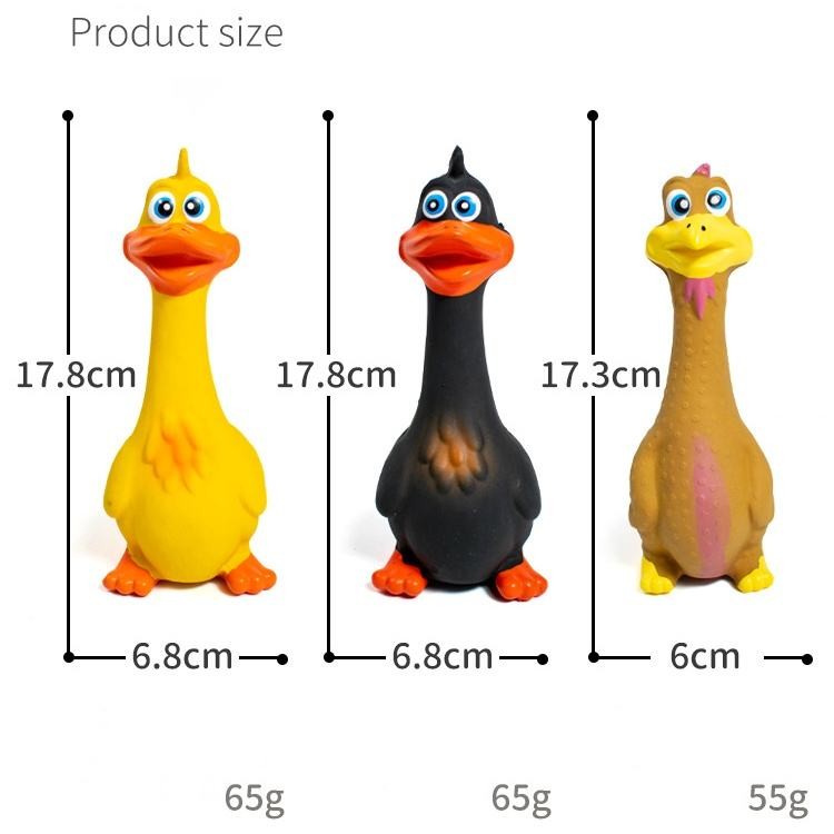 3pcs Latex Screaming Chicken Toys Eco Friendly TPR Pet Squeaky Dog Interactive