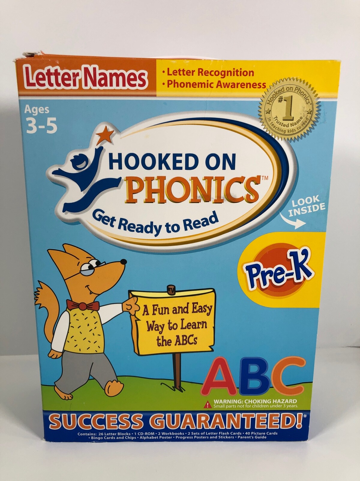 Hooked on Phonics Get Ready To Read Letter Names Letter Sounds ABC Pre K Age 3-5