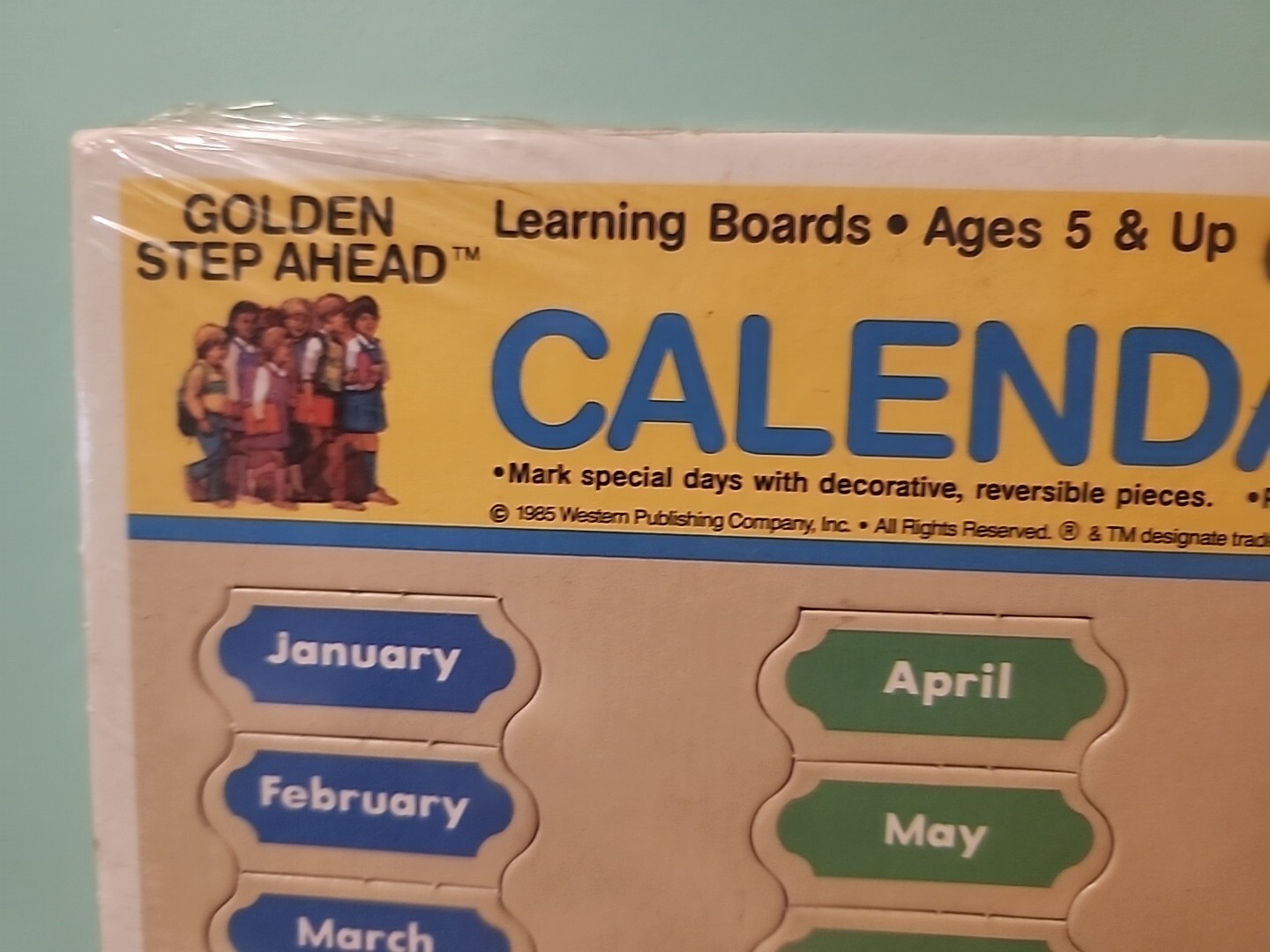 Vintage 1985 Golden Step Ahead School Classroom Calendar Learning Board 80’s NEW