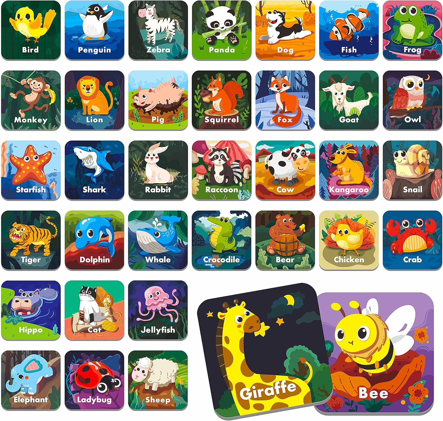 Memory Matching Game, 72 PCS Sight Words Matching Cards for Kids, 36 Pairs Memor