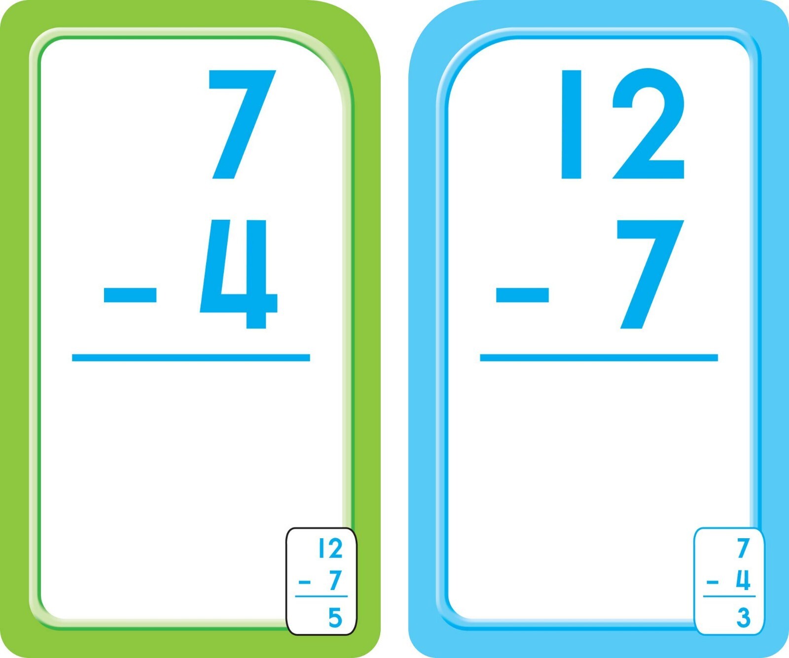 Addition Subtraction Flash Cards for 1st 2nd Grade Math for Kids Learning Basics