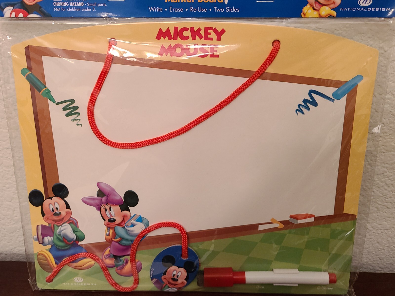 Disney Mickey Mouse & Friends Marker Board Two-Sided – Write, Erase & Re-Use