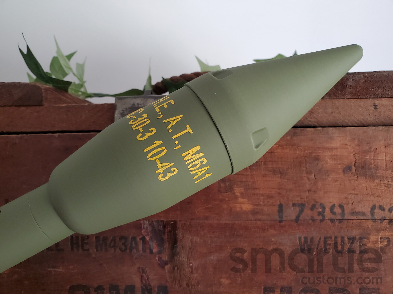 DUMMY M6A1 M7A1 60mm HEAT Bazooka Rocket Round – Accurate Size Plastic Replica