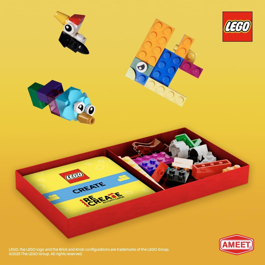 LEGO Recreate Activity Cards – Animals | Creative Building Game with 30+ Activit