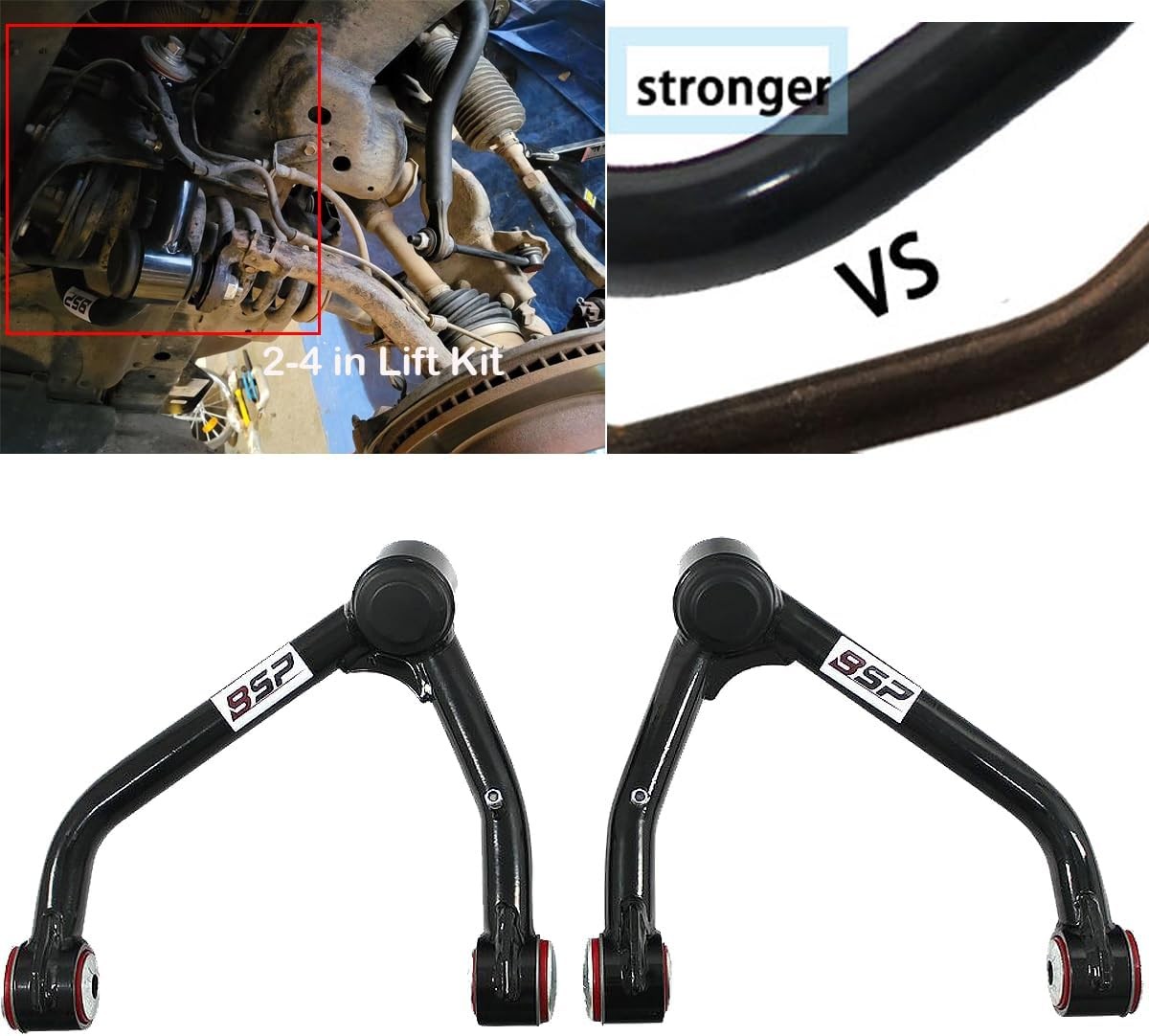 Pair (2 PCS) Front Upper Control Arm Compatible with 2014-2018 Silverado Sierra
