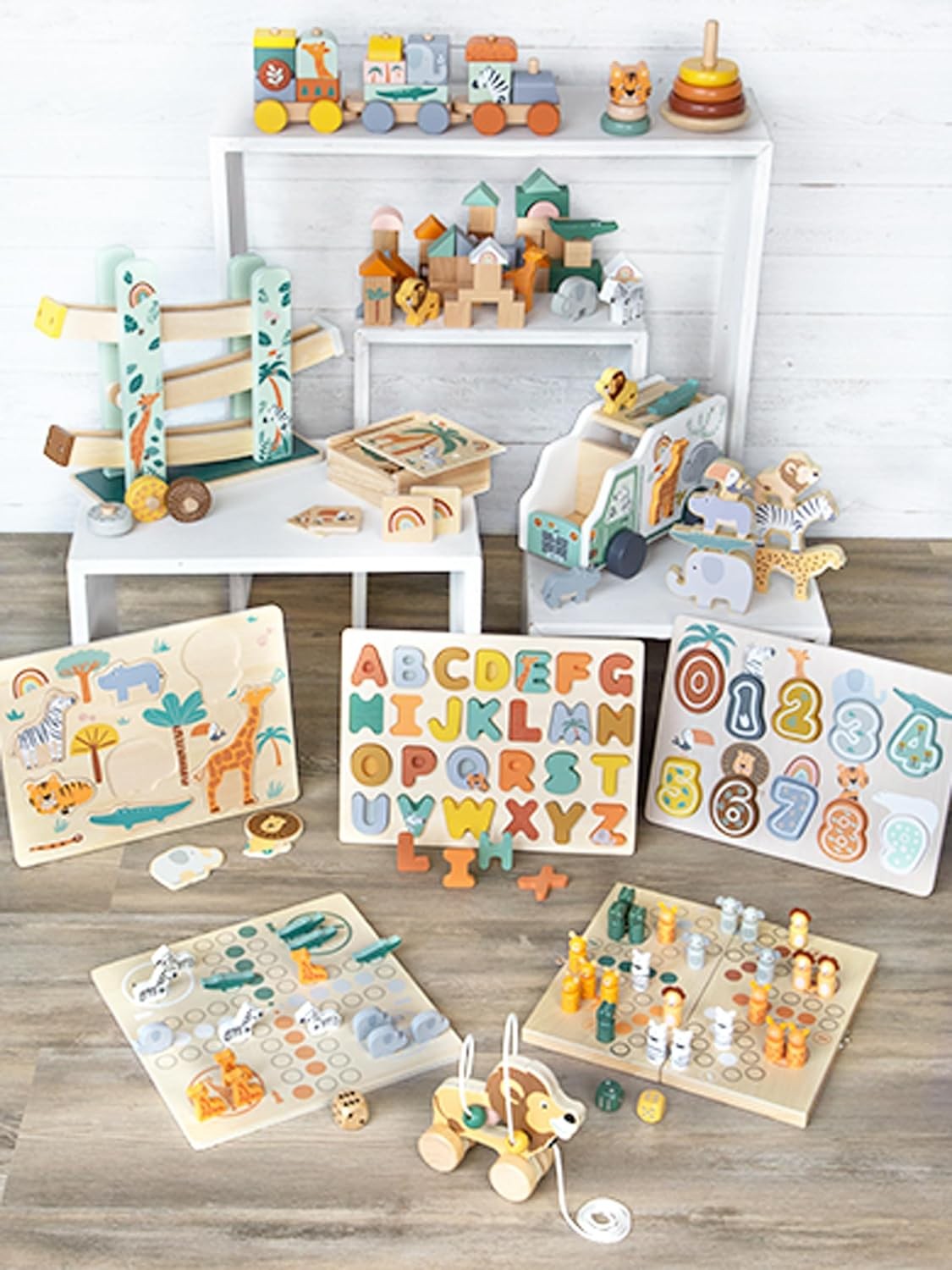 Small Foot 11706 Animals Toys, Multi-Coloured, Height: Approx. 14 cm Ø Approx. 9
