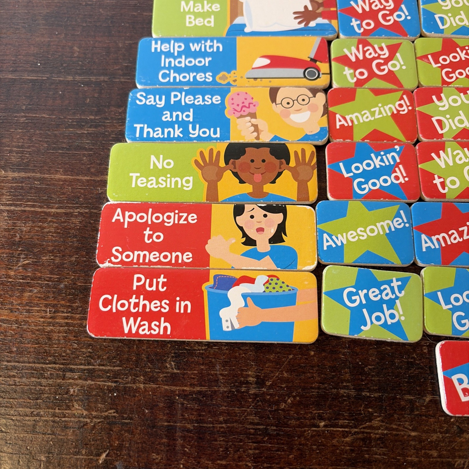 Kids Chore Reward Magnet Set Behavior Chart Praise Tasks Educational Lot